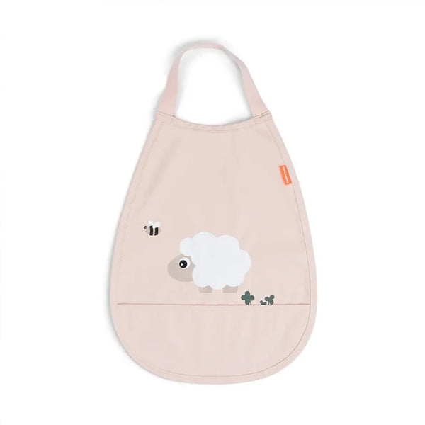 Done by Deer Babero con elastico - Tiny Farm Rosa