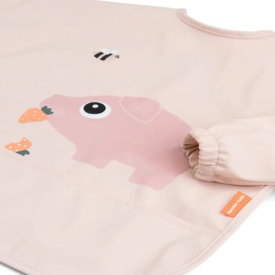Done by Deer Babero con mangas - Tiny Farm Rosa