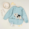 Done by Deer Babero con mangas - Tiny Farm Azul