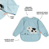 Done by Deer Babero con mangas - Tiny Farm Azul