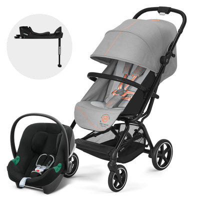 Cybex Travel System Coche EEZY S+ v3 Gris con Silla Nido Aton B2