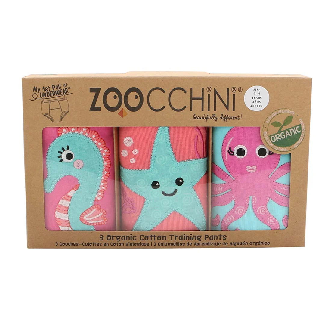 Zoocchini Pack 3 Calzones Entrenamiento - Oceano