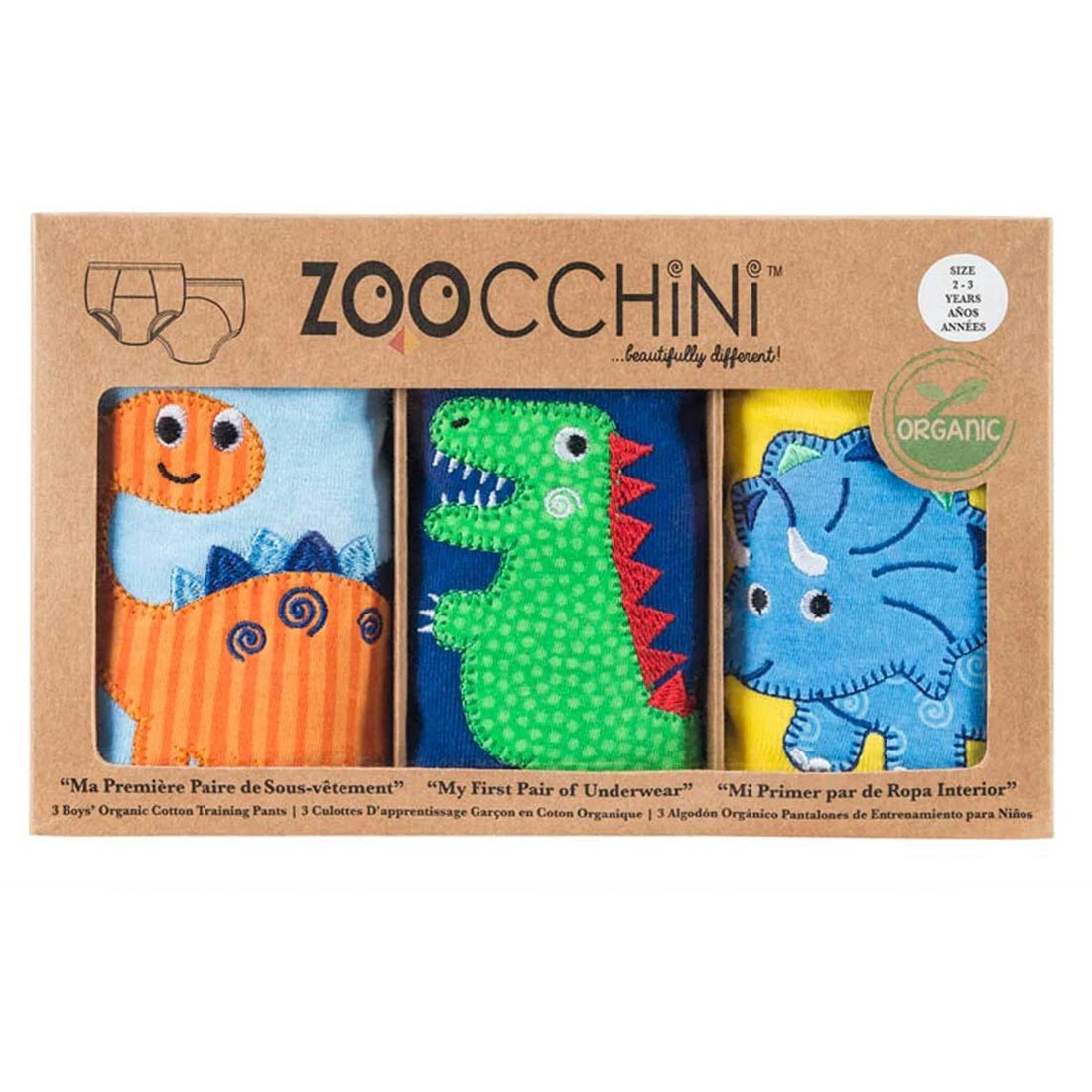 Zoocchini Pack 3 Calzones Entrenamiento - Jurasico