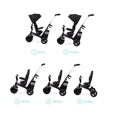 Kinderkraft Triciclo 5 en 1 Easytwist - Negro