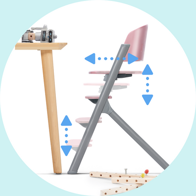 Kinderkraft Silla de comer evolutiva LIVY - Pink
