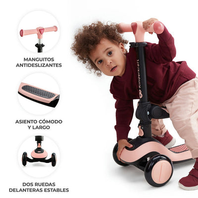 Kinderkraft Scooter 2 en 1 Halley - Pink