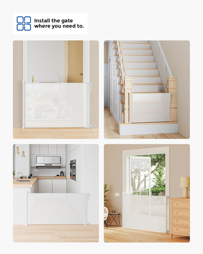 Momcozy Puerta de Seguridad Retractil Blanco