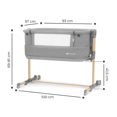 Kinderkraft Cuna Colecho NESTE GROW - Gris madera