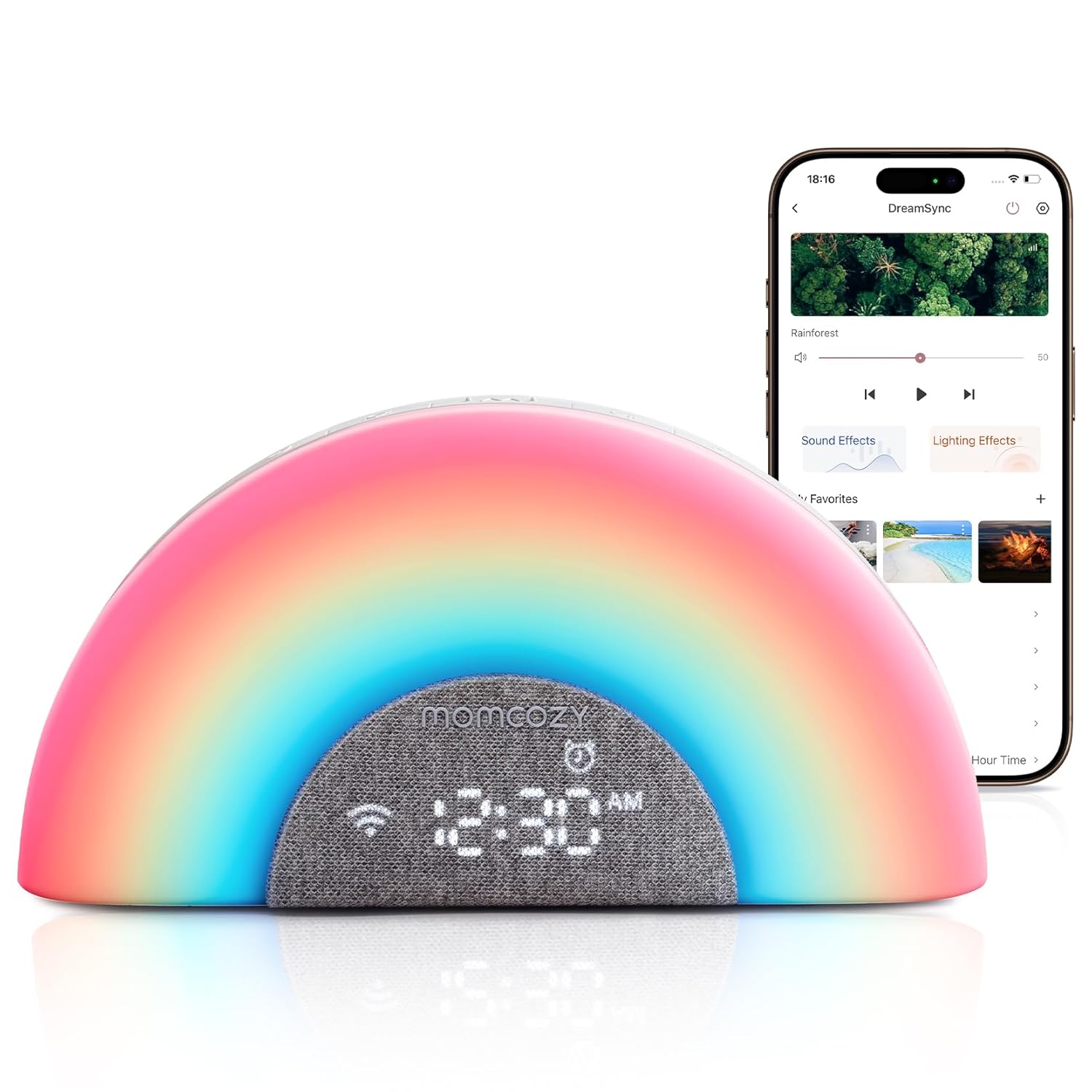 Momcozy Máquina Ruido Blanco Arcoíris