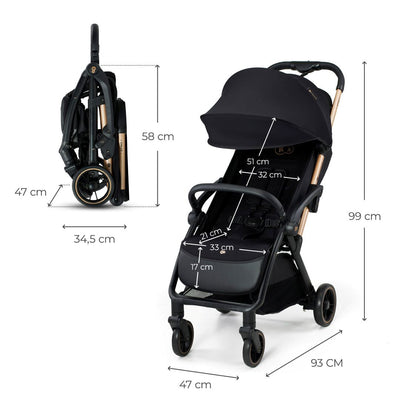 Kinderkraft Coche Compacto ALPINO - Negro (PRE-VENTA)