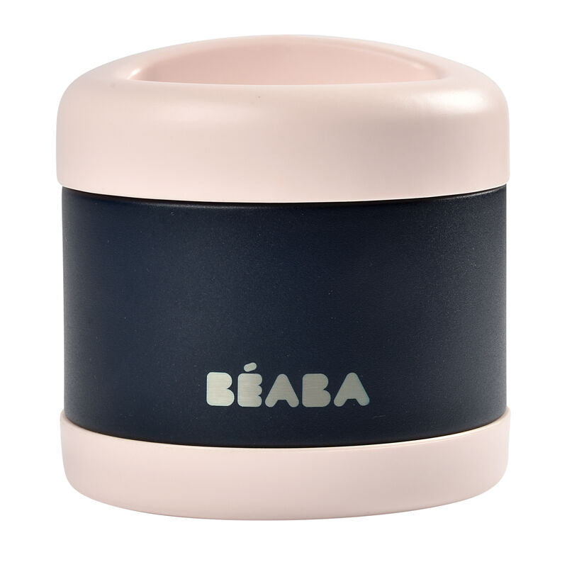 Termo Beaba para alimentos, rosado, resistente e irrompible, sin BPA.