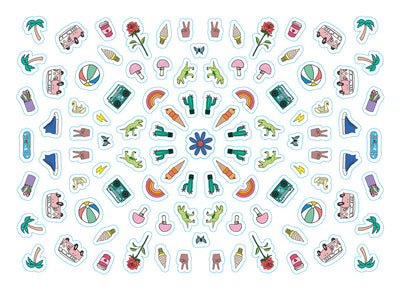 Eeboo Puzzle 1000 piezas - So. Many. Stickers.