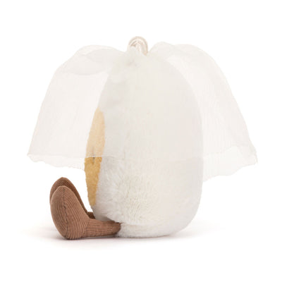 Huevo duro novia peluche amuseable jellycat disponible en blanca y augusto vista lateral