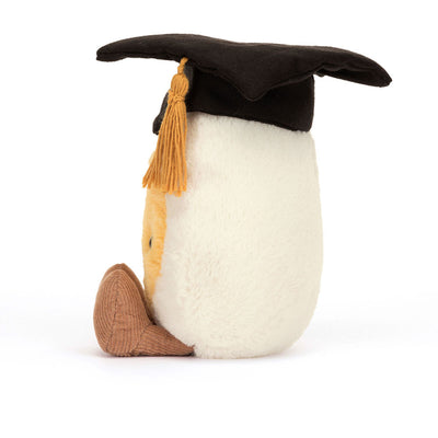 peluche Huevo duro gradudo de jellycat disponible en Blanca y Auguso vista laeral