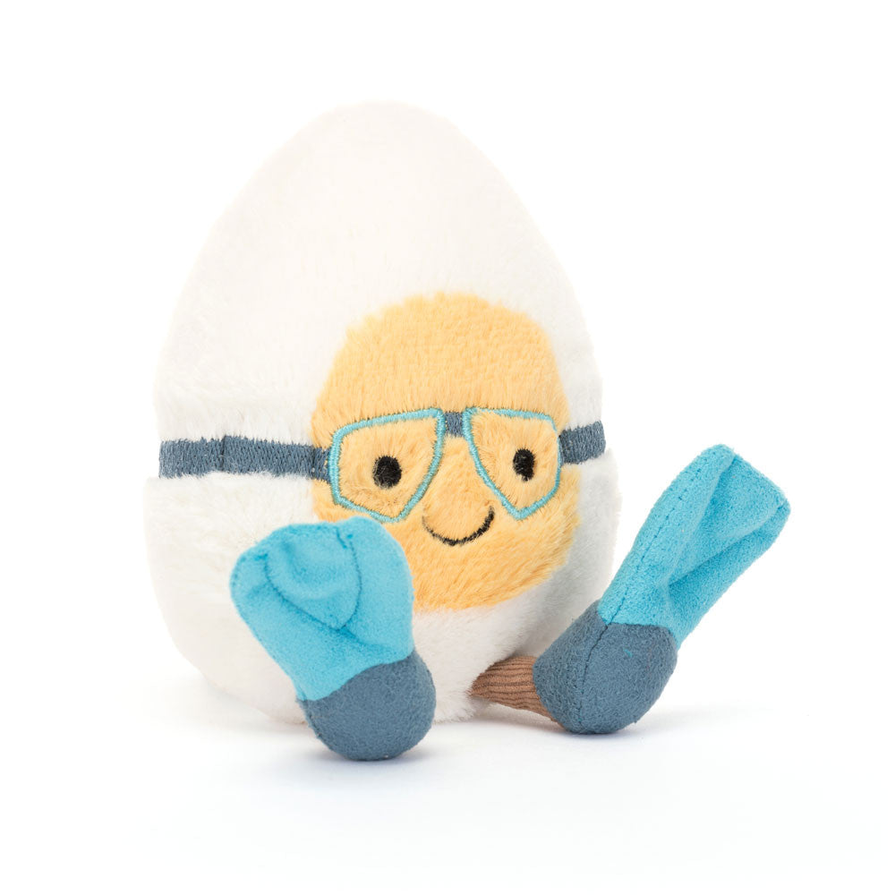 Peluche Huevo duro buzo disponible en Blanca y Augusto vista frontal