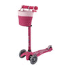 Canasto Micro para scooter en color rosado, accesorio práctico para llevar objetos