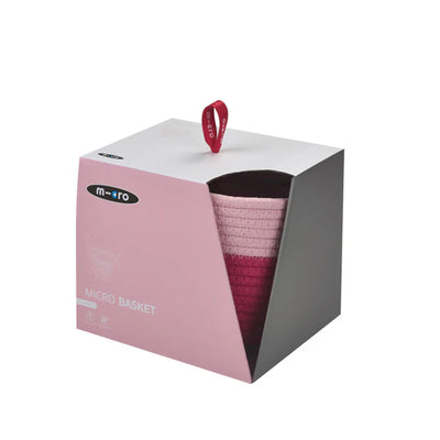 Canasto para scooter en color rosado, diseño Micro para transportar objetos con estilo