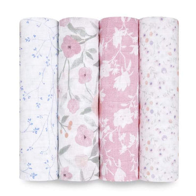 Aden and Anais Mantas 4 Pk Swaddle Clásica - Mon Fleur