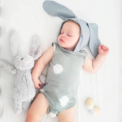 Peluche conejo Jellycat Bashful grey talla M en uso