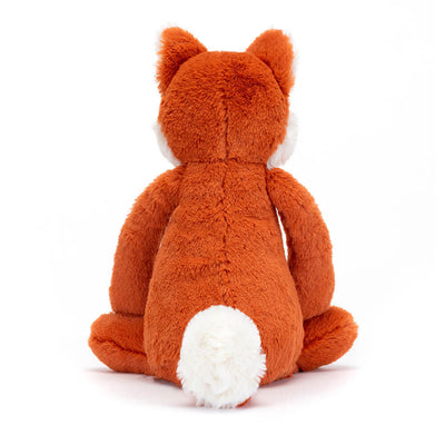 Peluche Zorro Jellycat talla M vista trasera cola blanca
