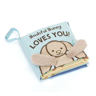 Jellycat Libro de tela Bashful Bunny Loves You
