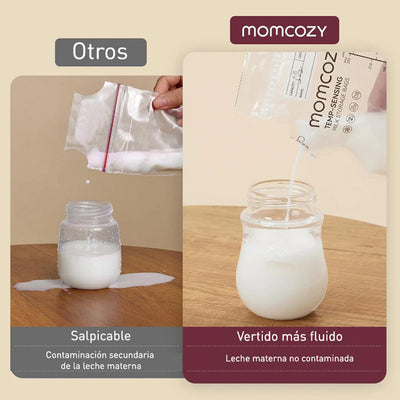 Momcozy Bolsa para almacenar leche materna con Boquilla ( 60 uds)
