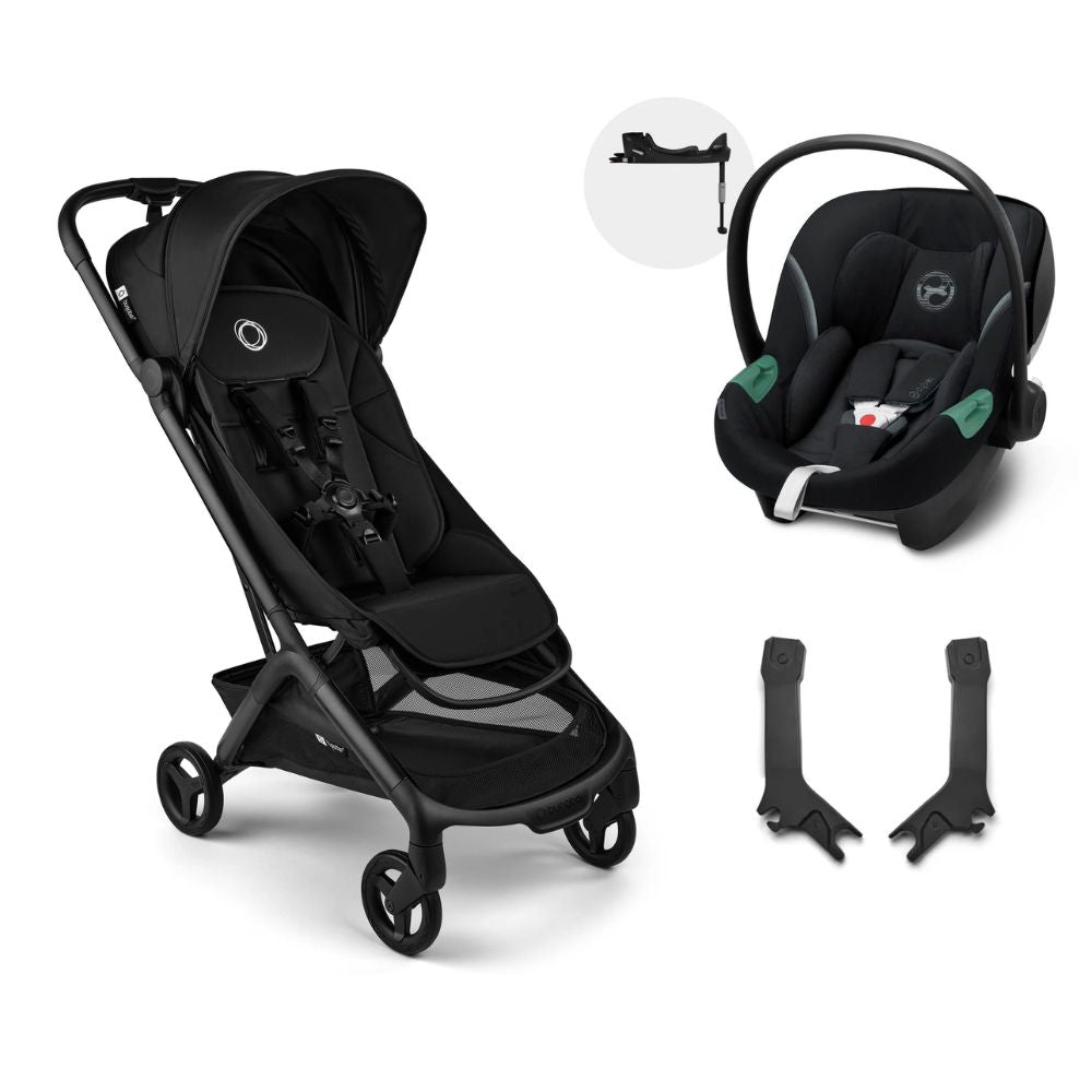 Travel System Coche Bugaboo BUTTERFLY 2 Negro con Silla Nido ATON S2
