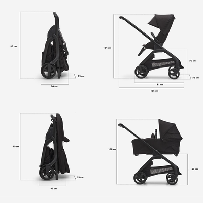 Bugaboo Dragonfly con Moises - Gris Melange