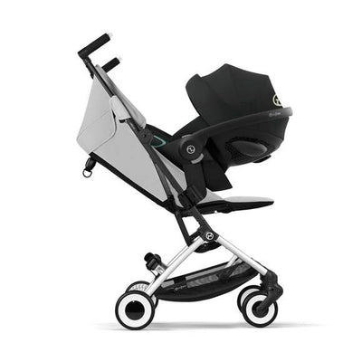 Cybex Travel System Coche LIBELLE SLV Fog Grey con Silla Nido Aton B2