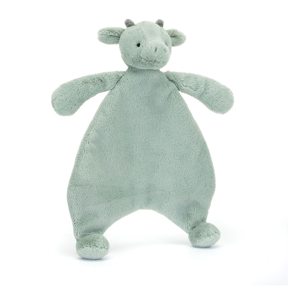 Tuto dragon verde agua como una manta para dormir o hacer tuto de Jellycat en blanca y augusto