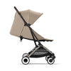 Cybex Travel System Coche ORFEO Almond Beige con Silla Nido Aton B2