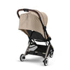 Cybex Travel System Coche ORFEO Almond Beige con Silla Nido Aton B2