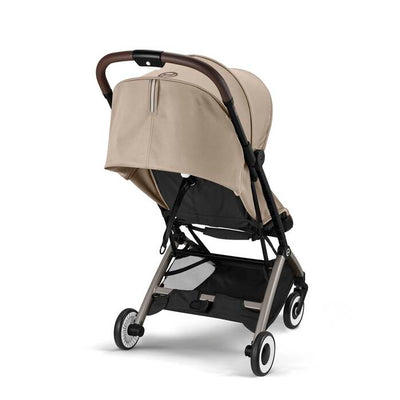 Cybex Travel System Coche ORFEO Almond Beige con Silla Nido Aton B2