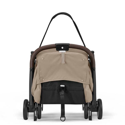Cybex Travel System Coche ORFEO Almond Beige con Silla Nido Aton S2