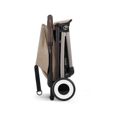 Cybex Travel System Coche ORFEO Almond Beige con Silla Nido Aton B2