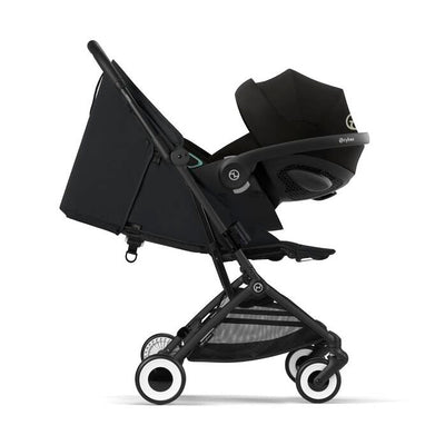 Cybex Travel System Coche ORFEO Magic Black con Silla Nido Aton G
