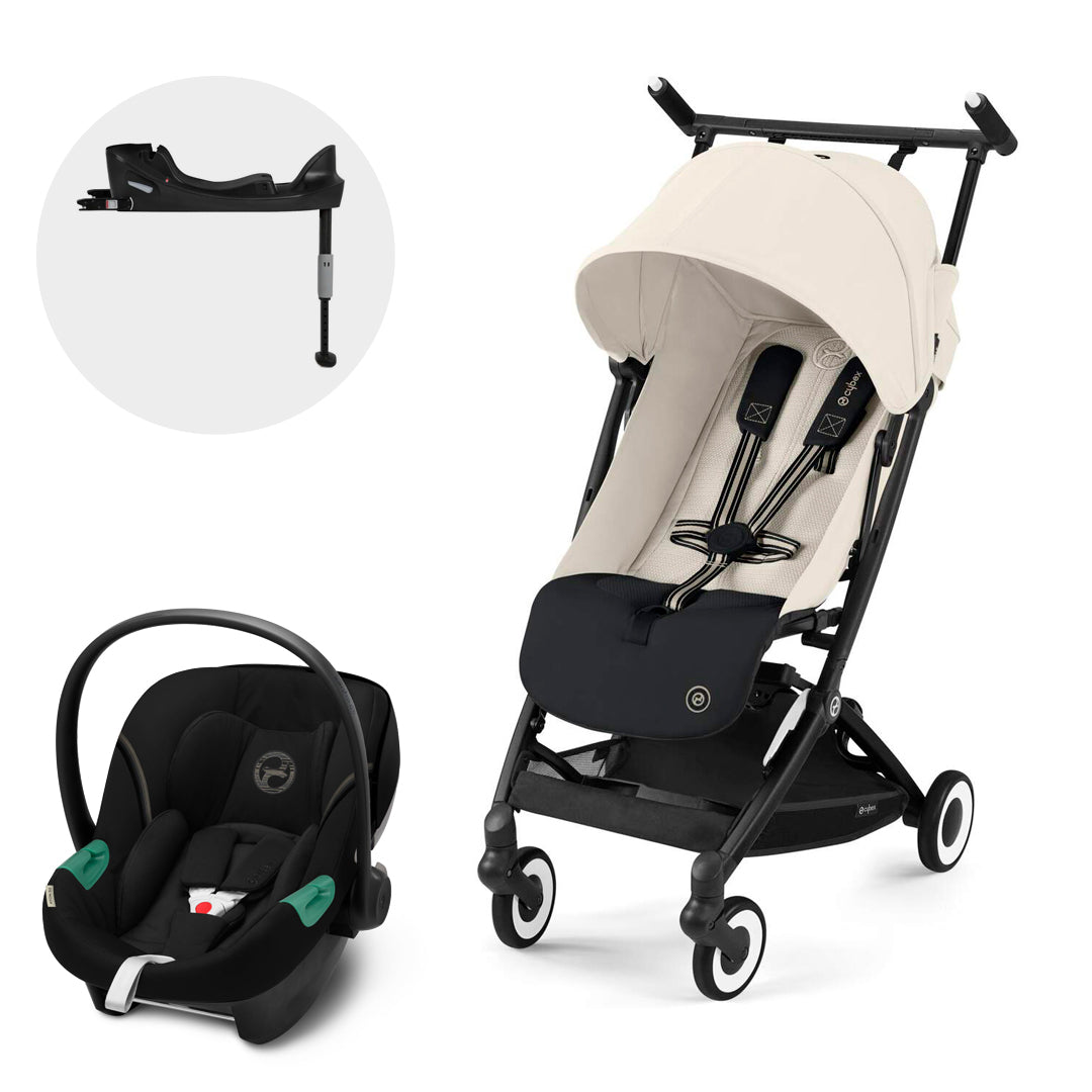Cybex Travel System Coche LIBELLE SLV Dark Blue con Silla Nido Aton S2