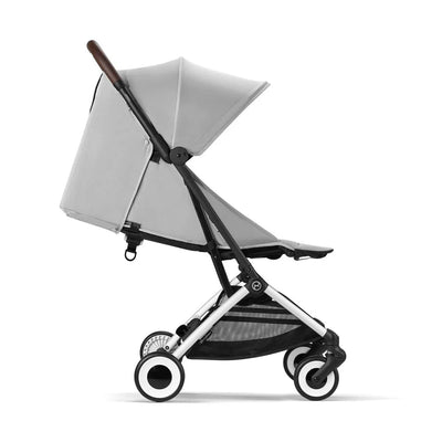 Cybex Travel System Coche ORFEO Fog Grey con Silla Nido Aton S2