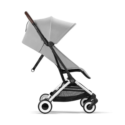 Cybex Travel System Coche ORFEO Fog Grey con Silla Nido Aton S2