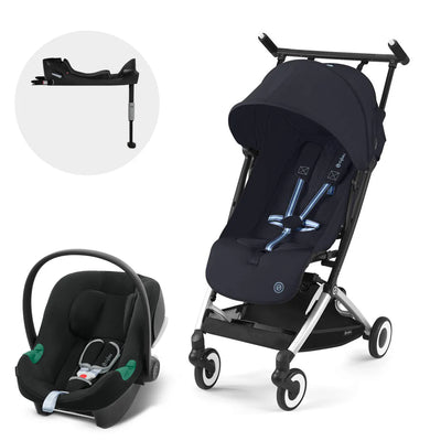 Cybex Travel System Coche LIBELLE BLK Magic Black con Silla Nido Aton B2