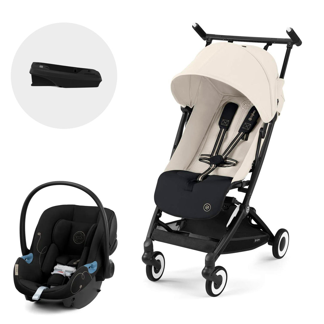 Cybex Travel System LIBELLE SLV Canvas White con Silla Aton G