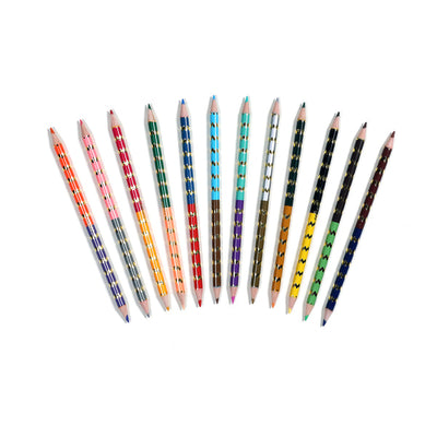 Eeboo 12 lápices doble color
