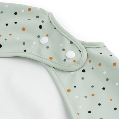 Done by Deer Babero con bolsillo y mangas - Puntos Verde