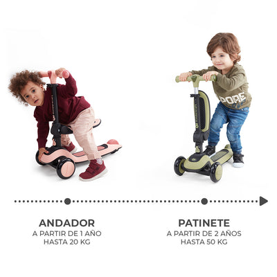 Kinderkraft Scooter 2 en 1 HALLEY - White