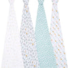 Aden and Anais Mantas 4 Pk Swaddle Clásica - Alphabet Animals