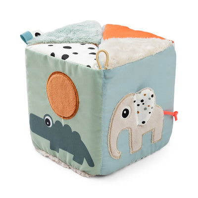 Cubo Desplegable Sensorial Done by Deer mostrando los detalles de diseño.