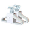 3 Sprouts Set Colgadores de Ropa Infantil Terciopelo - Crema/Gris/Avellana