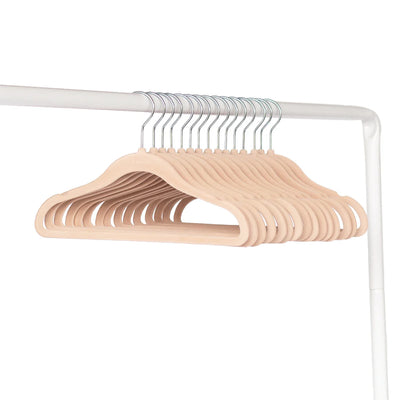 3 Sprouts Set Colgadores de Ropa Infantil Terciopelo - Avellana
