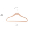 3 Sprouts Set Colgadores de Ropa Infantil Terciopelo - Avellana