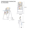 Kinderkraft Silla de Comer Plegable YUMMY - Multicolor